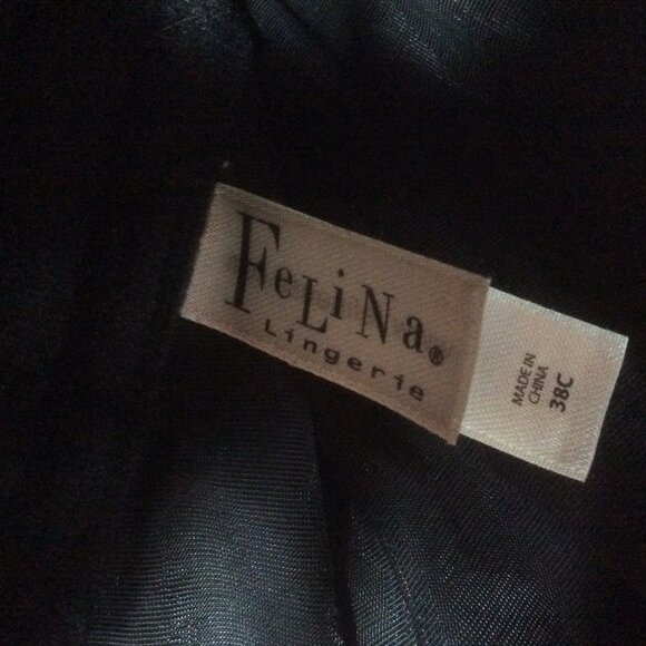 Felina Lingerie Black Long Line Seamless Strapless Wire Demi Bustier Size 38C - Picture 3 of 5